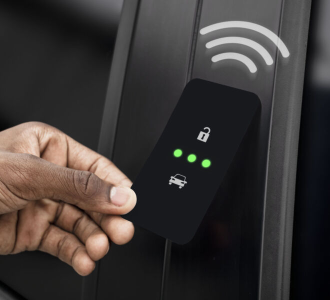 Unlocking car door with smart card